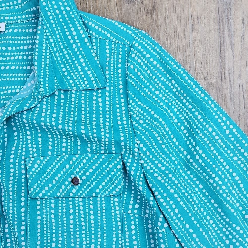 Notations Turquoise Adjustable Roll Tab Long Slee… - image 5